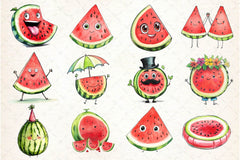 Summer Watermelon Clipart Bundle 6 - CraftNest - Digital Crafting and Art