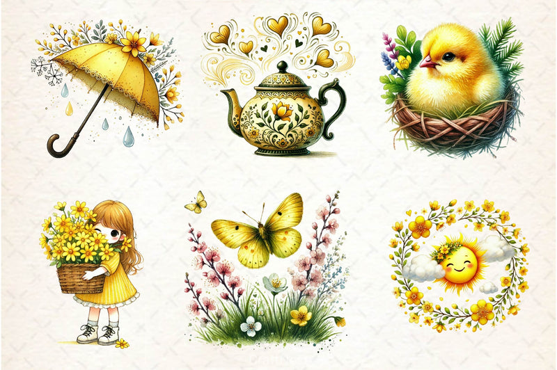 Soft Spring Clipart Bundle 3 - CraftNest - Digital Crafting and Art