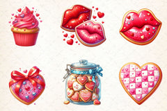 Valentine Cookies Clipart Bundle 2 - CraftNest - Digital Crafting and Art