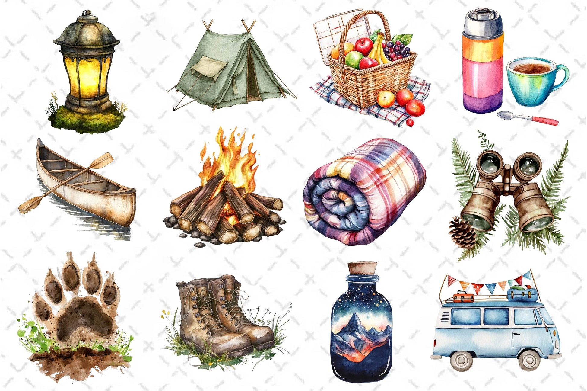 Summer Camping Clipart Bundle - CraftNest - Digital Crafting and Art