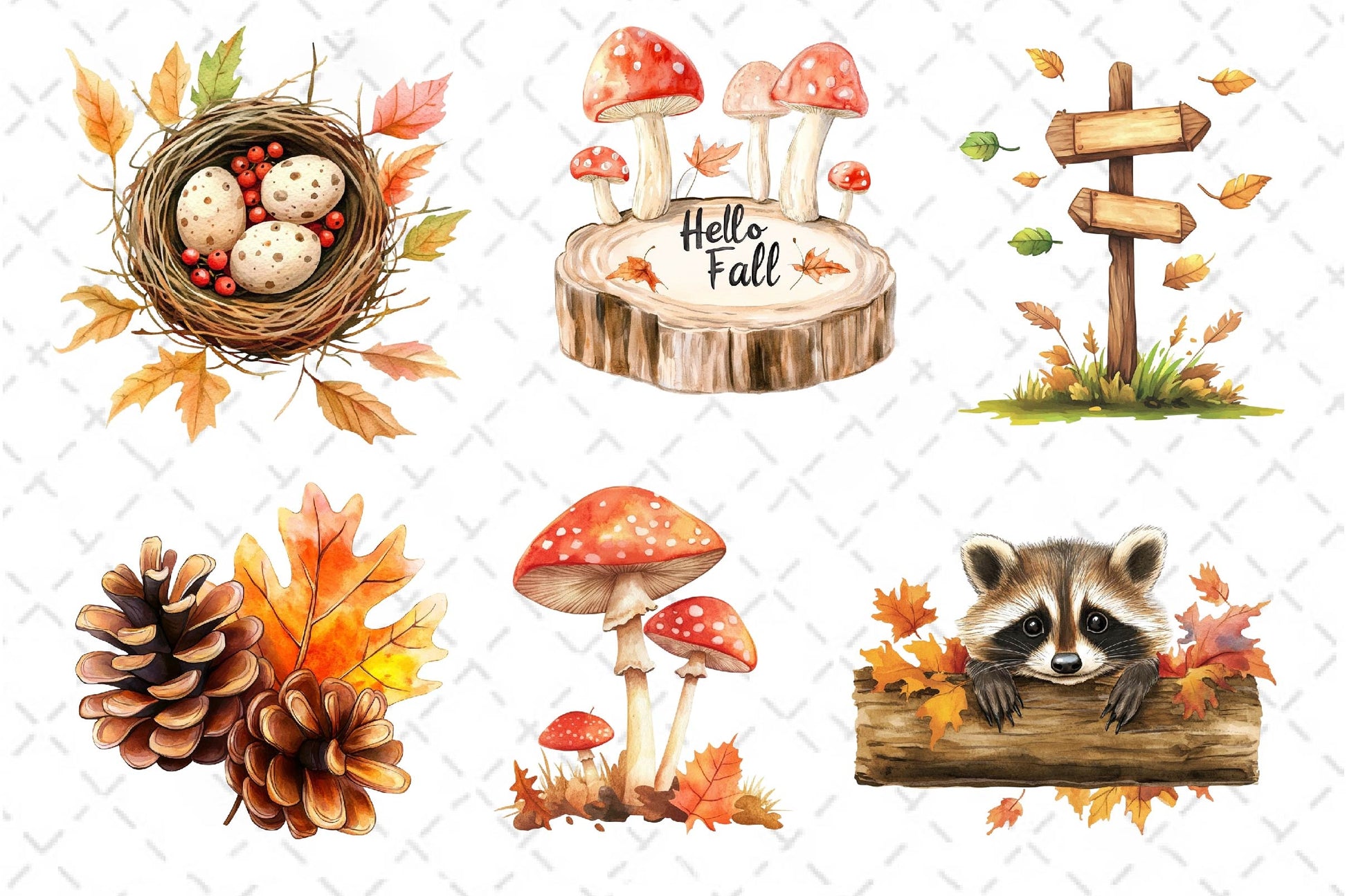 Fall Woodland Clipart Bundle 3 - CraftNest - Digital Crafting and Art