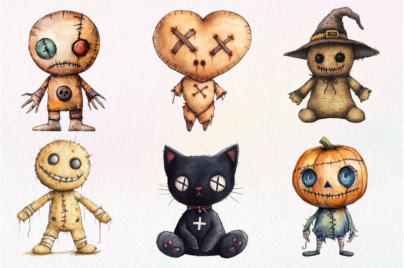 Halloween Voodoo Doll Clipart Bundle 2 - CraftNest - Digital Crafting and Art