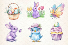 Cute Pastel Easter Clipart Bundle 2 - CraftNest - Digital Crafting and Art