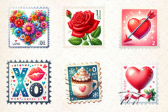 Valentine Stamps Clipart Bundle 2 - CraftNest - Digital Crafting and Art