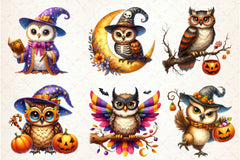 Halloween Owl Clipart Bundle 6 - CraftNest - Digital Crafting and Art