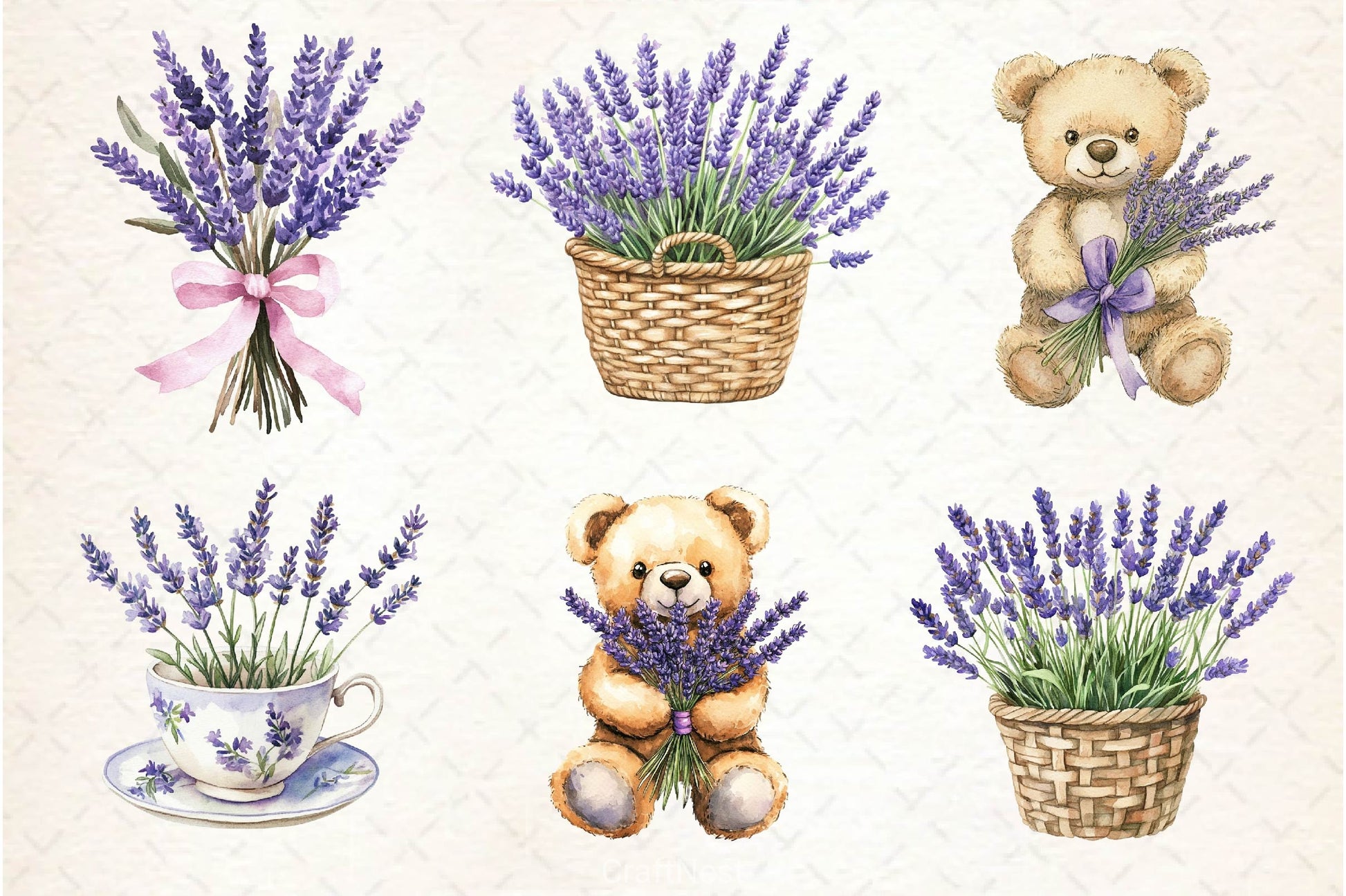 Lavender Mother's Day Clipart Bundle 2 - CraftNest - Digital Crafting and Art