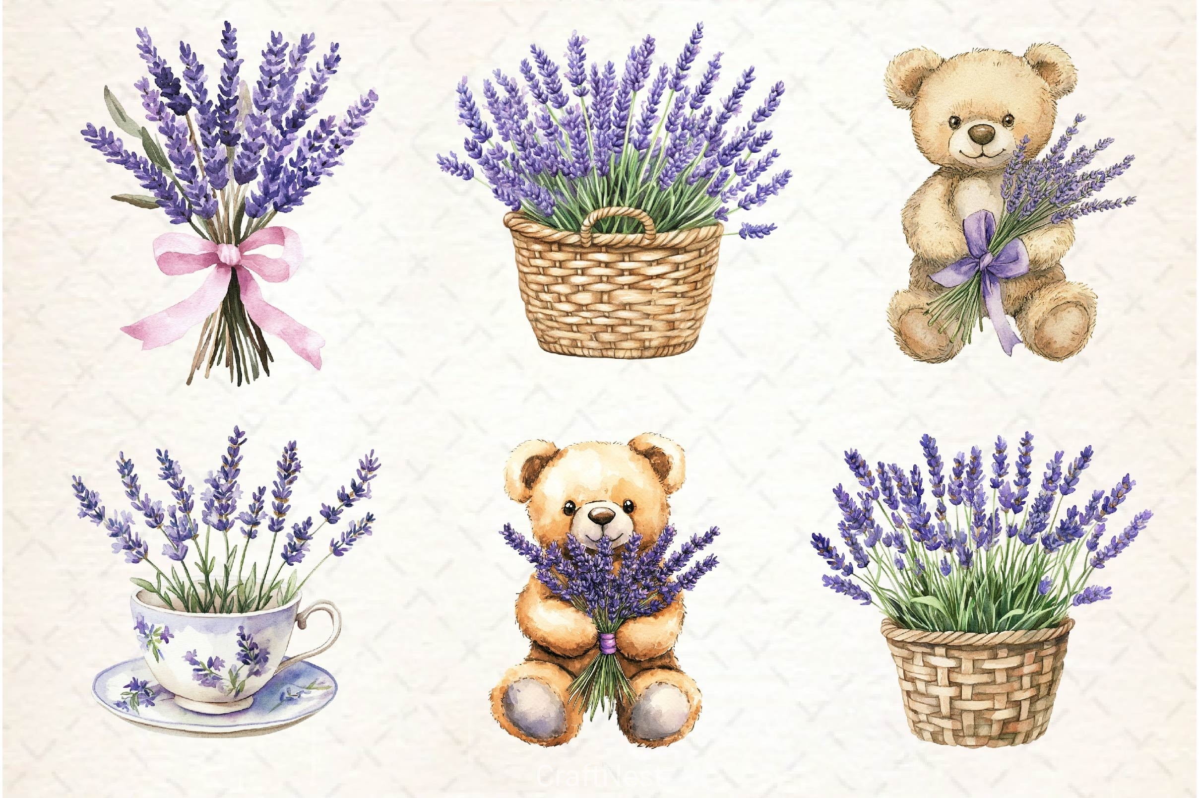 Lavender Mother's Day Clipart Bundle 2 - CraftNest - Digital Crafting and Art