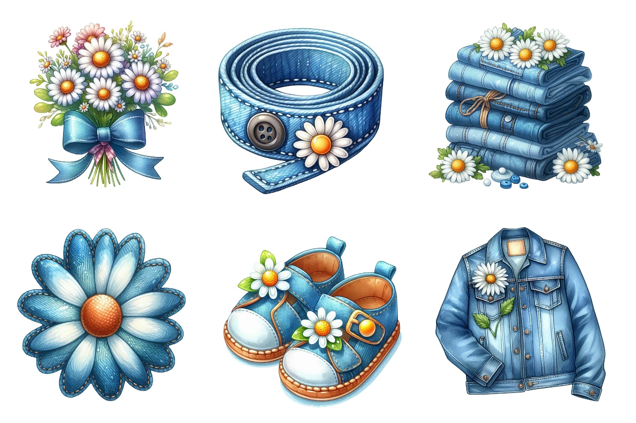 Summer Daisy Clipart Bundle - CraftNest - Digital Crafting and Art