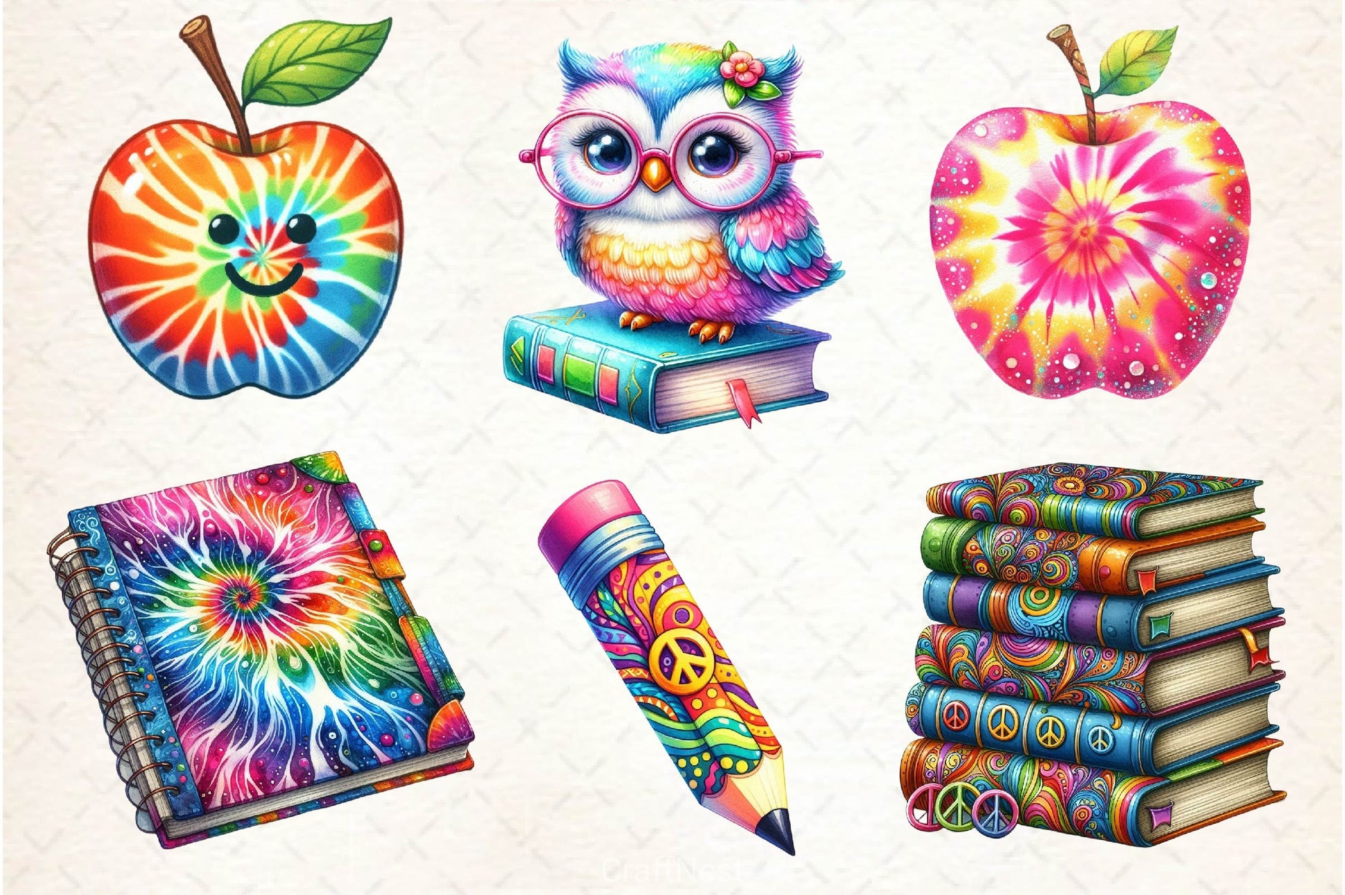 Groovy School Clipart Bundle 2 - CraftNest - Digital Crafting and Art