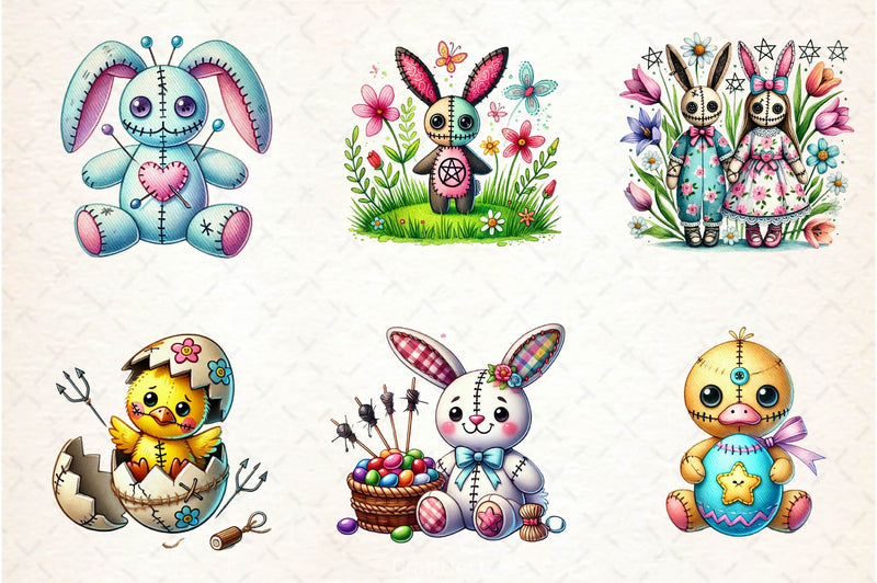 Cute Easter Voodoo Doll Clipart Bundle 2 - CraftNest - Digital Crafting and Art