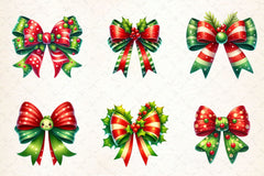 Christmas Bow Clipart Bundle 5 - CraftNest - Digital Crafting and Art