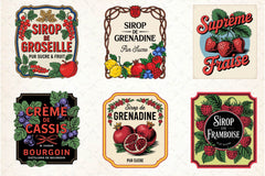 Vintage Food Labels Illustration Clipart Bundle - CraftNest - Digital Crafting and Art