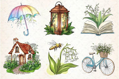 Lily Of The Valley Spring Clipart Bundle 2 - CraftNest - Digital Crafting and Art