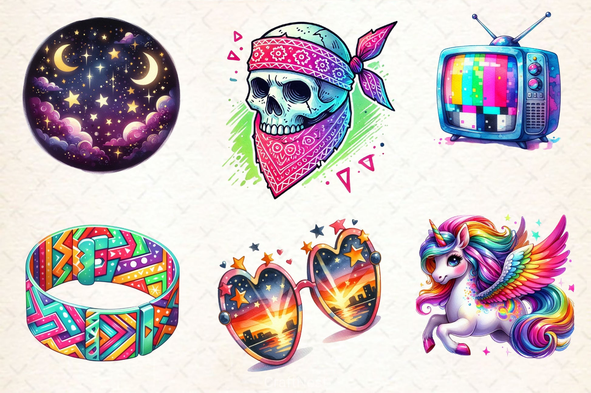 Nostalgic 90s Clipart Bundle 3 - CraftNest - Digital Crafting and Art