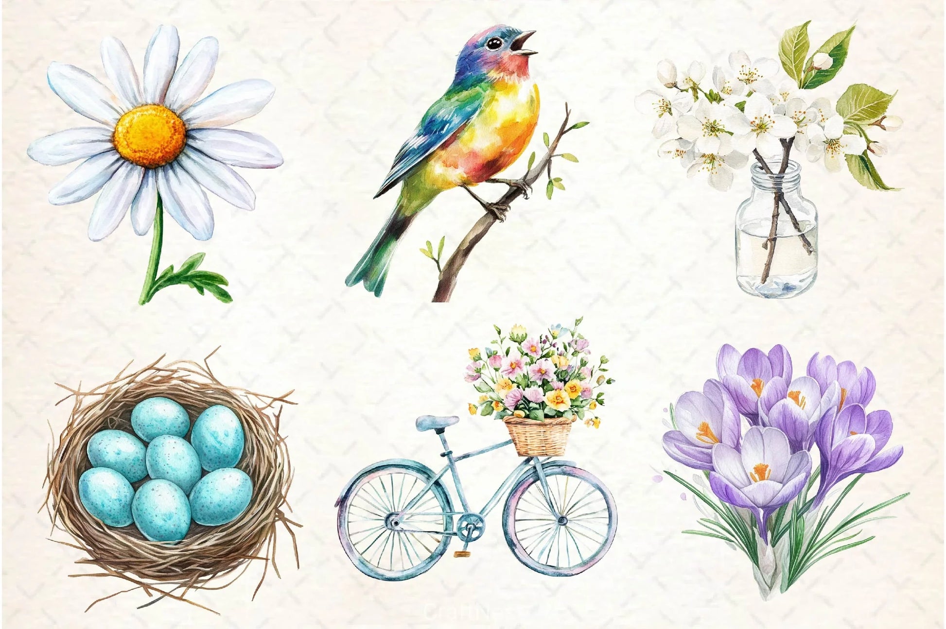 Spring Seasonal Elements Clipart Bundle - CraftNest - Digital Crafting and Art