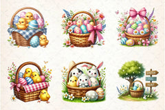 Easter Eggs Basket Clipart Bundle 2 - CraftNest - Digital Crafting and Art