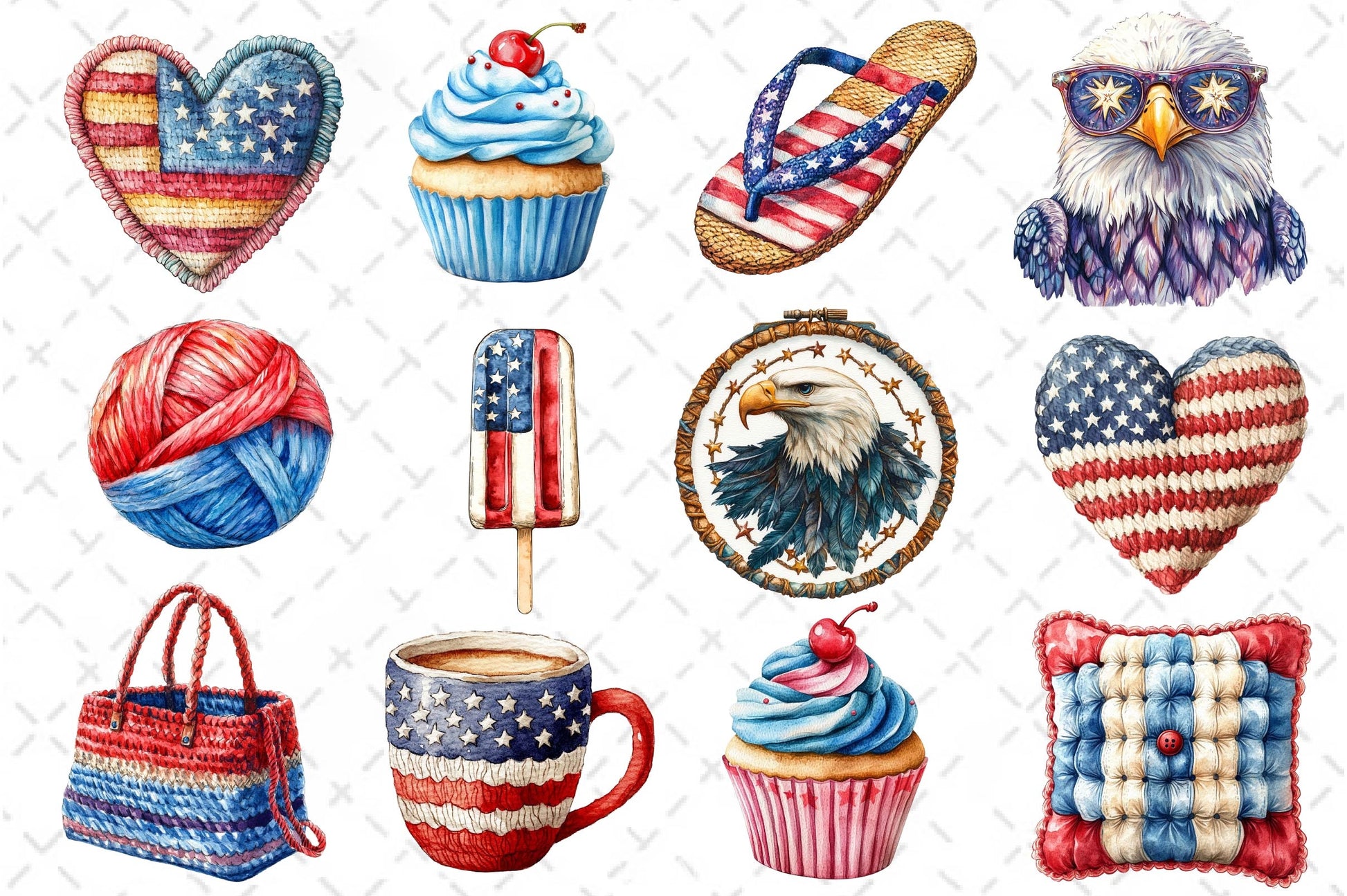 Crochet Independence Day Clipart Bundle - CraftNest - Digital Crafting and Art