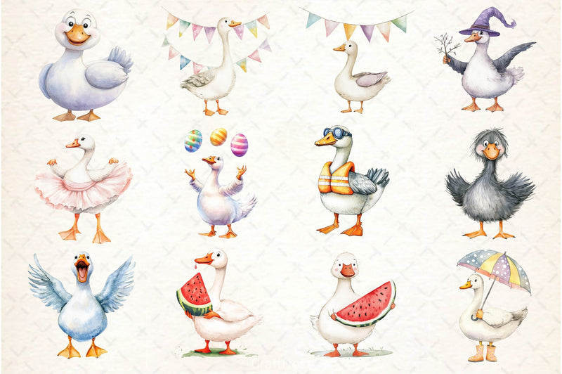 Silly Goose Clipart Bundle 5 - CraftNest - Digital Crafting and Art