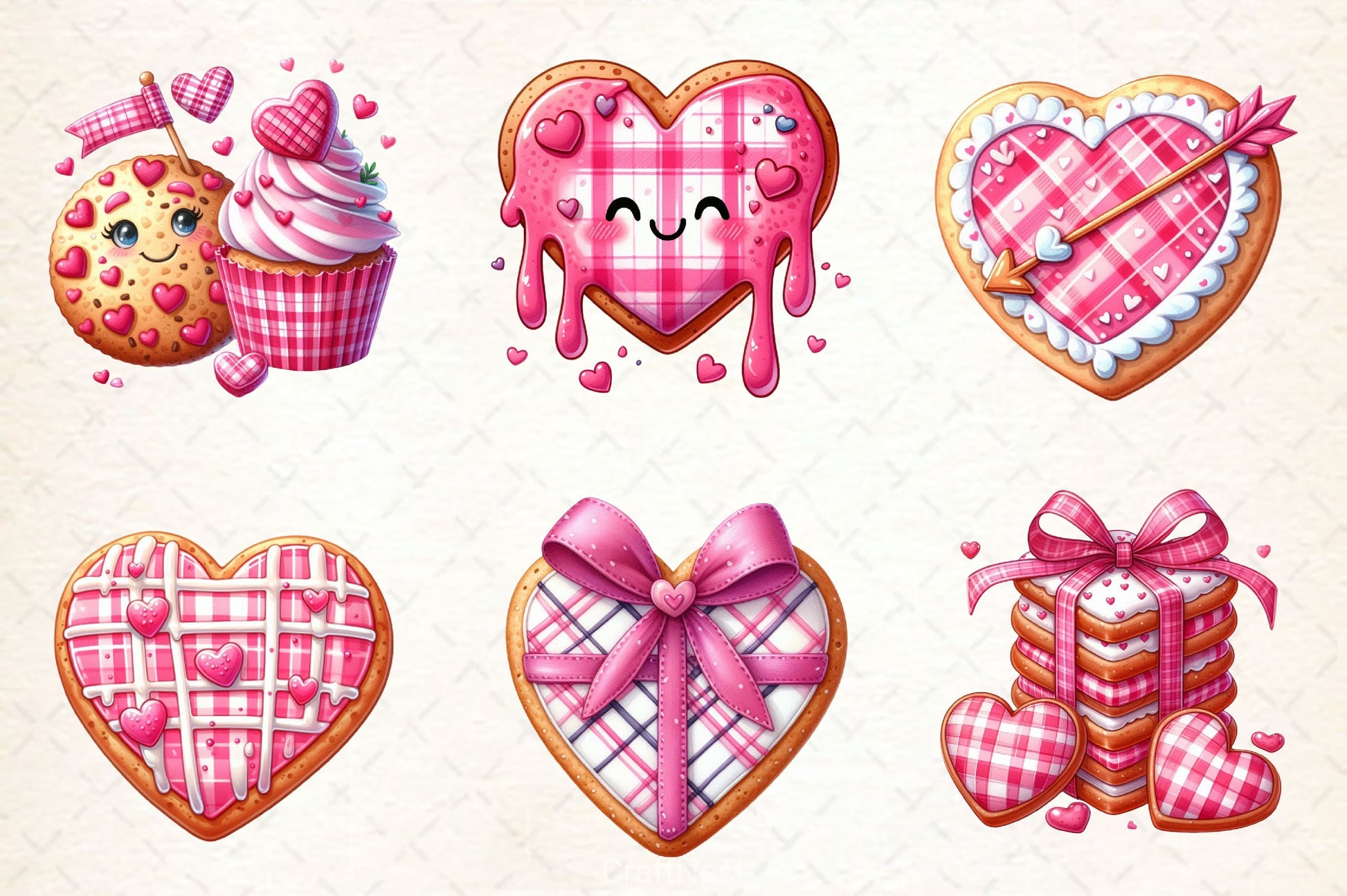 Coquette Valentine Clipart Bundle 3 - CraftNest - Digital Crafting and Art