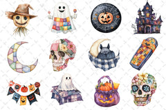 Patchwork Halloween Clipart Bundle 2 - CraftNest - Digital Crafting and Art