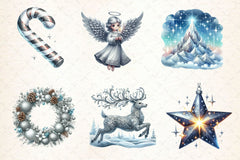 Silver Christmas Clipart Bundle 2 - CraftNest - Digital Crafting and Art