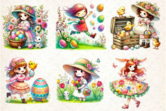Easter Girls Clipart Bundle 2 - CraftNest - Digital Crafting and Art