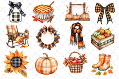 Plaid Autumn Clipart Bundle 2 - CraftNest - Digital Crafting and Art