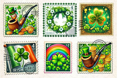 St Patrick's Day Postage Stamp Clipart Bundle - CraftNest - Digital Crafting and Art