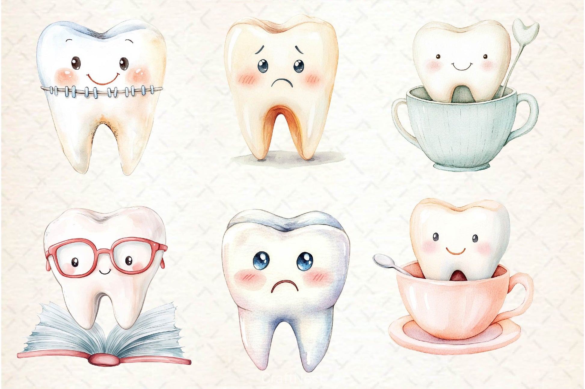 Dentist Tooth Clipart Bundle 4 - CraftNest - Digital Crafting and Art