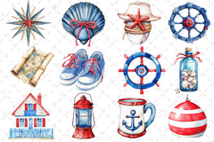 Vintage Nautical Clipart Bundle - CraftNest - Digital Crafting and Art