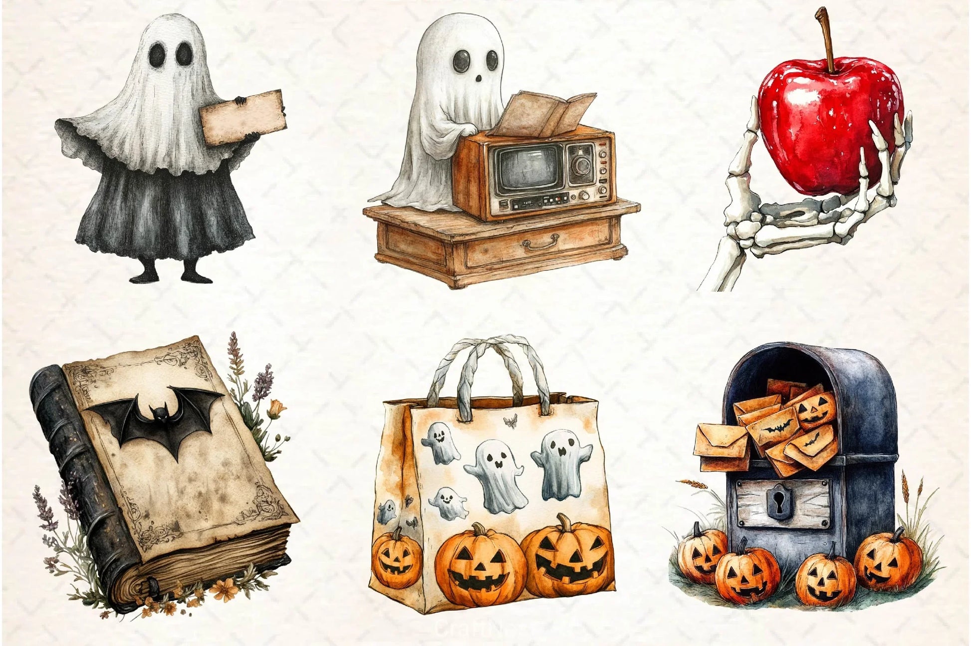 Vintage Halloween Clipart Bundle 3 - CraftNest - Digital Crafting and Art