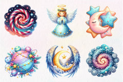 Celestial Christmas Clipart Bundle 2 - CraftNest - Digital Crafting and Art