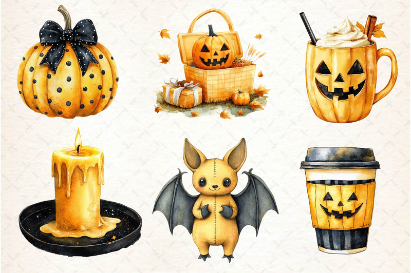 Cozy Halloween Clipart Bundle - CraftNest - Digital Crafting and Art