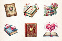 Valentines Books Clipart Bundle 2 - CraftNest - Digital Crafting and Art