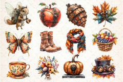 Steampunk Autumn Clipart Bundle 2 - CraftNest - Digital Crafting and Art