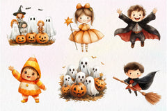 Kid Halloween Clipart Bundle - CraftNest - Digital Crafting and Art