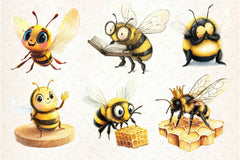 Vintage Bee Expressions Collection Clipart Bundle - CraftNest - Digital Crafting and Art