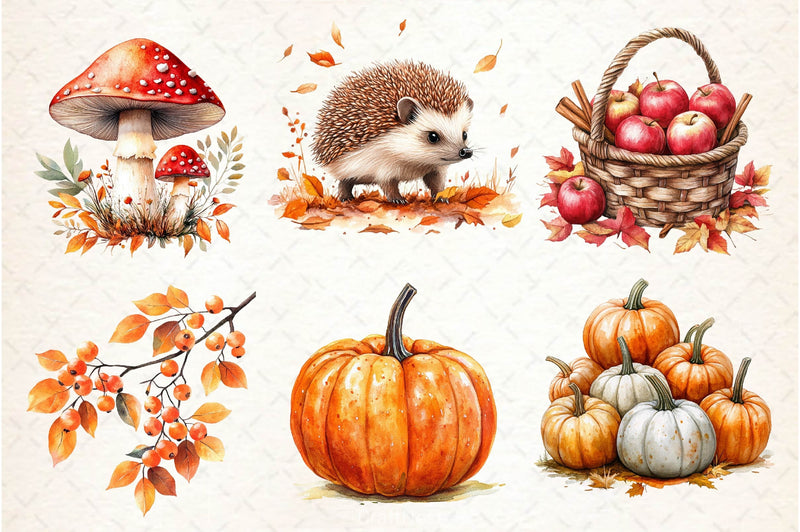 Autumn Collection Clipart Bundle 3 - CraftNest - Digital Crafting and Art