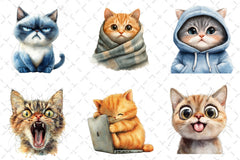 Funny Meme Cats Clipart Bundle - CraftNest - Digital Crafting and Art