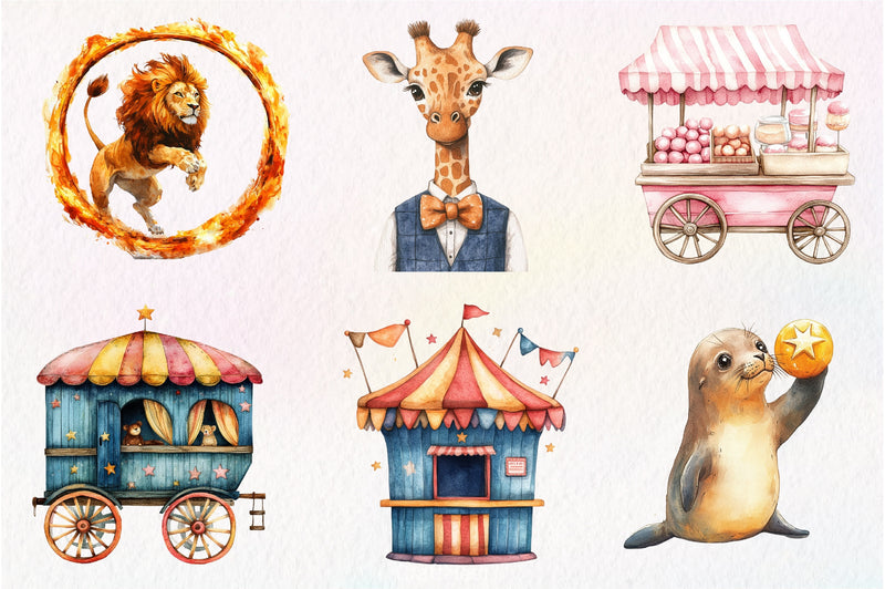 Circus Clipart Bundle - CraftNest - Digital Crafting and Art