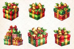 Christmas Gifts Clipart Bundle - CraftNest - Digital Crafting and Art