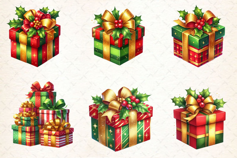 Christmas Gifts Clipart Bundle - CraftNest - Digital Crafting and Art