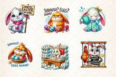 Funny Easter Bunny Clipart Bundle 3 - CraftNest - Digital Crafting and Art