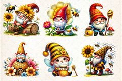 Honey Bee Gnome Clipart Bundle 5 - CraftNest - Digital Crafting and Art