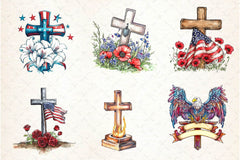 Memorial Day Cross Clipart Bundle 6 - CraftNest - Digital Crafting and Art