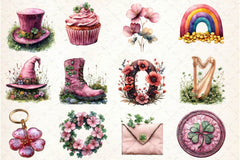 Pink Patricks Day Clipart Bundle - CraftNest - Digital Crafting and Art