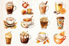 Fall Drinks Clipart Bundle 3 - CraftNest - Digital Crafting and Art