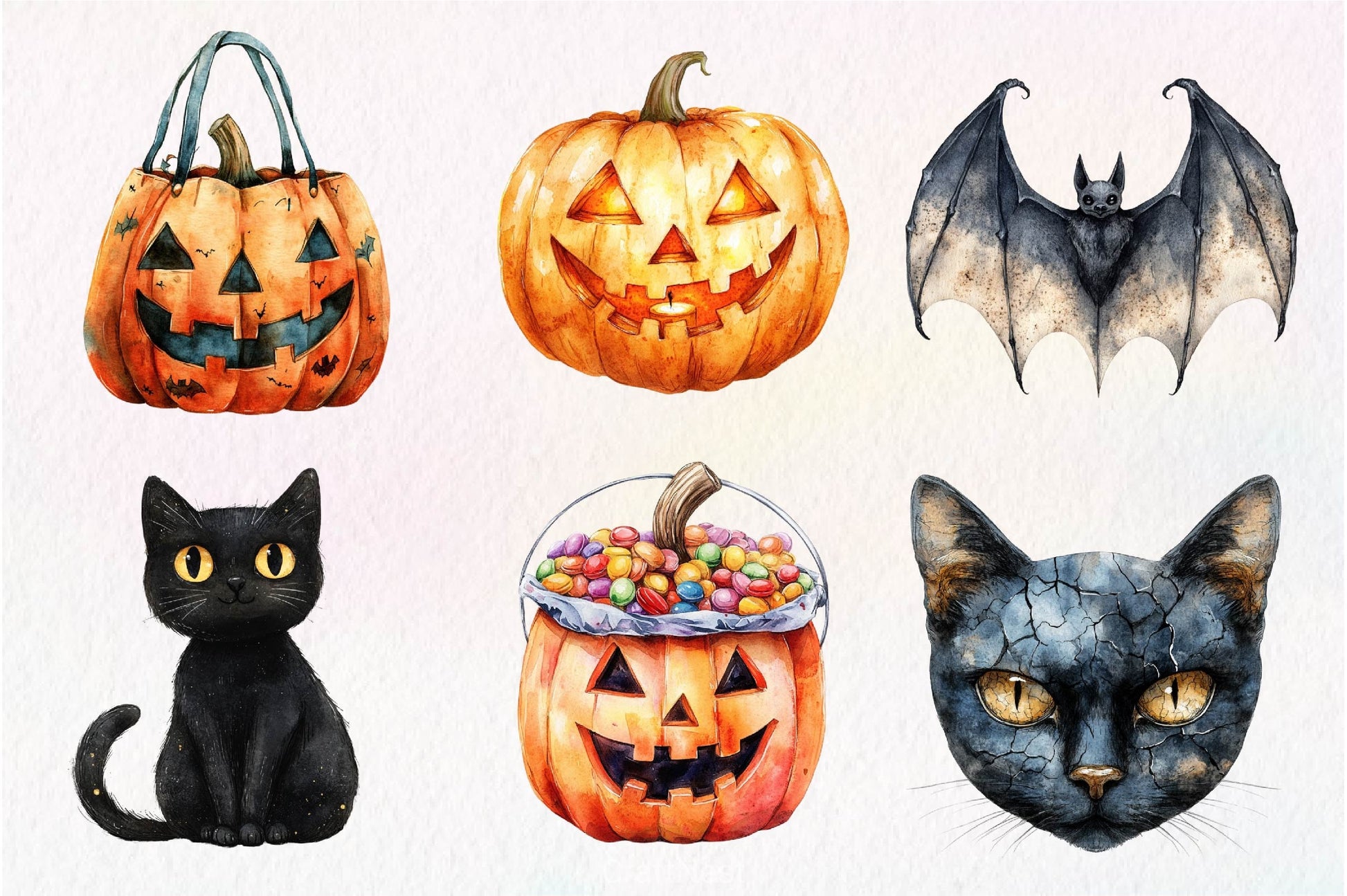 Vintage Halloween Diecuts Clipart Bundle - CraftNest - Digital Crafting and Art