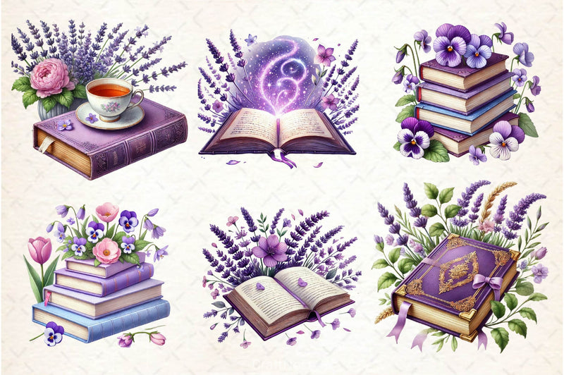 Spring Books Clipart Bundle 2 - CraftNest - Digital Crafting and Art