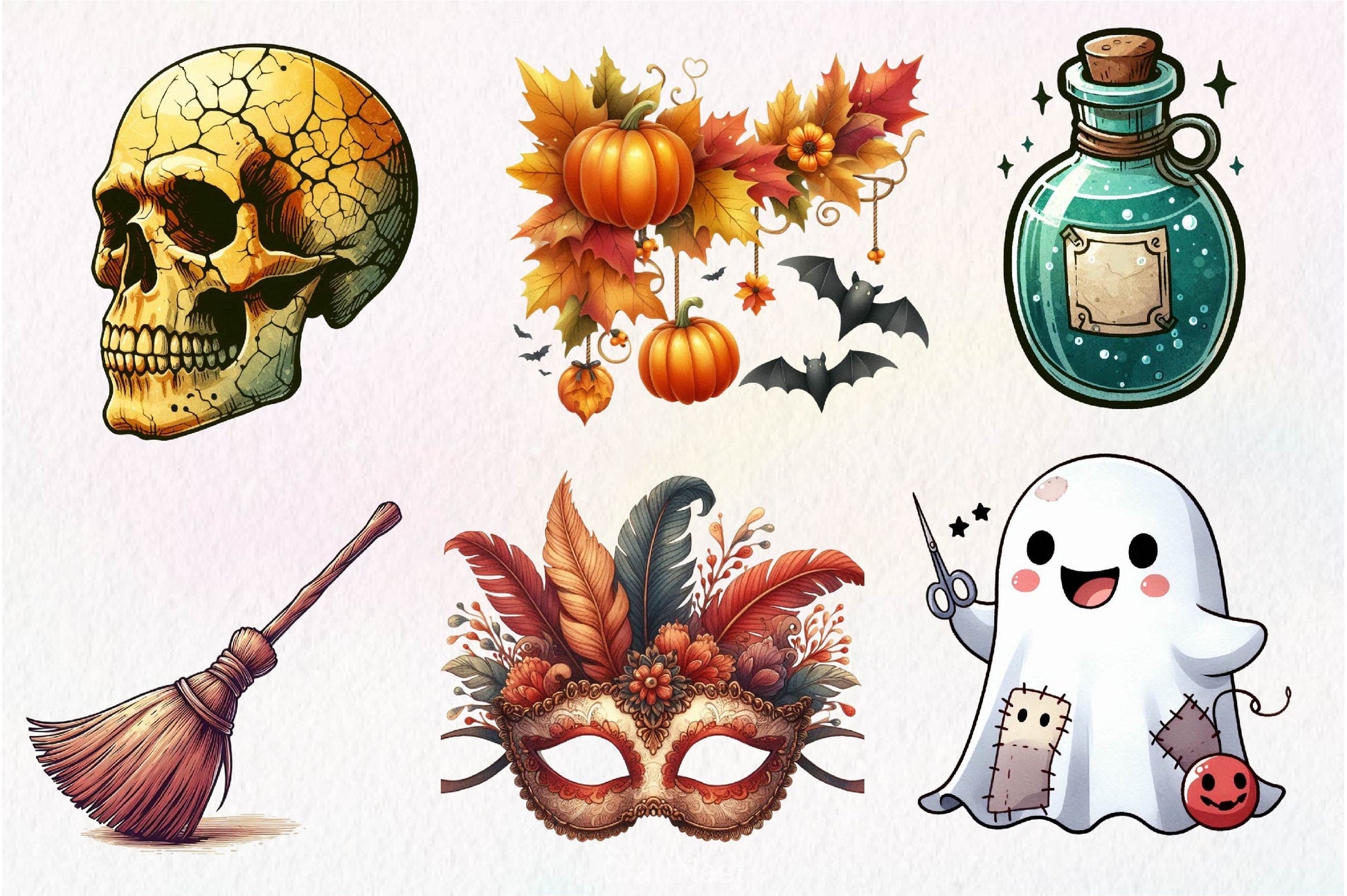 Vintage Halloween Clipart Bundle 7 - CraftNest - Digital Crafting and Art
